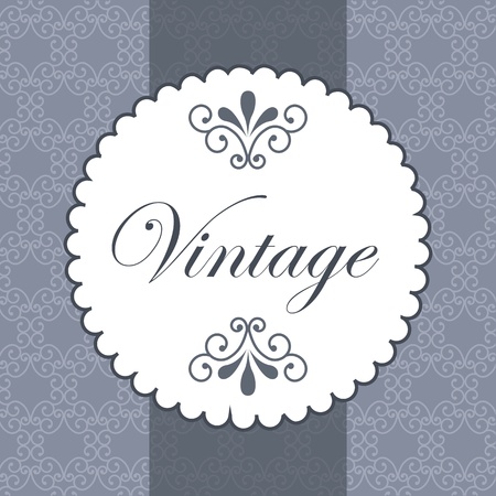 vintage card over retro background illustrationのイラスト素材