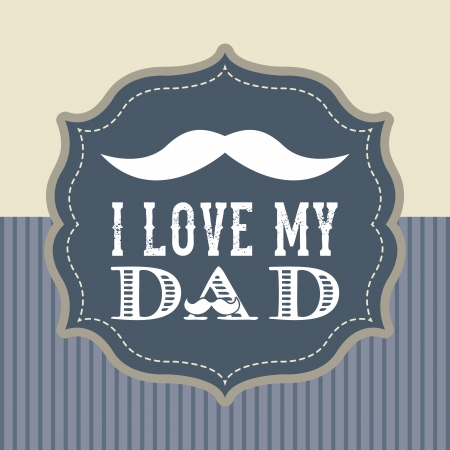 fathers day card, retro style illustrationのイラスト素材