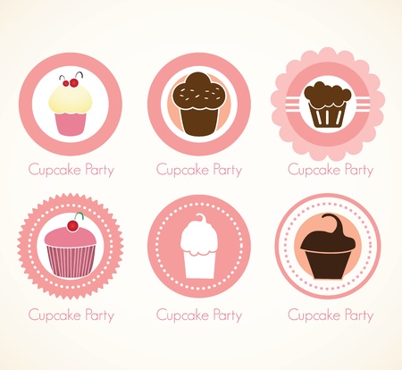 Cake  & Cupcakes icons ( concepts, labels, & cards)のイラスト素材