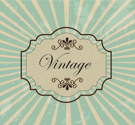 Vintage label over retro background vector illustrationのイラスト素材