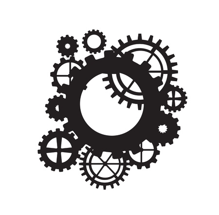 Gears icons over  white background vector illustrationのイラスト素材