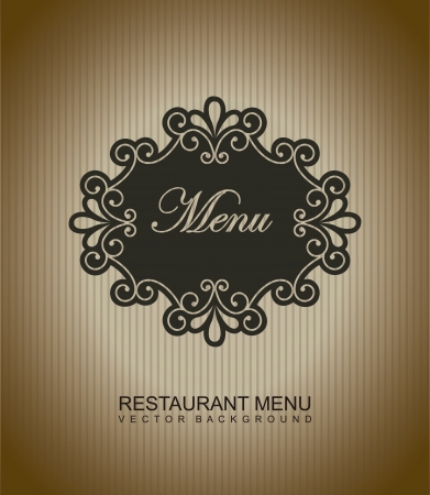 restaurant menu over brown background. vector illustrationのイラスト素材