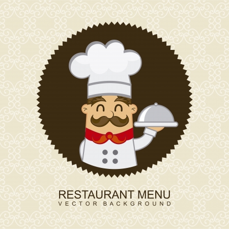 restaurant menu over beige background. vector illustrationのイラスト素材