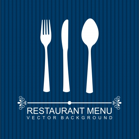 restaurant menu over blue background. vector illustrationのイラスト素材