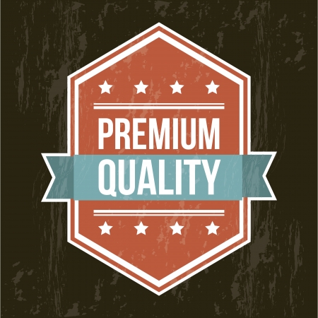 premium quality label over black background. vector illustrationのイラスト素材