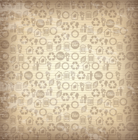 Recycle icons over brown background vector illustrationのイラスト素材