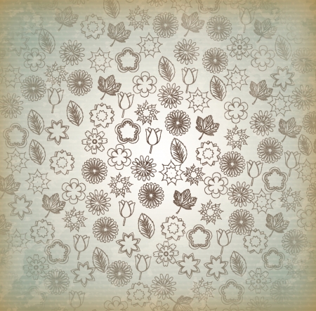 Nature and ornament background over vintage backdrop vector illustrationのイラスト素材