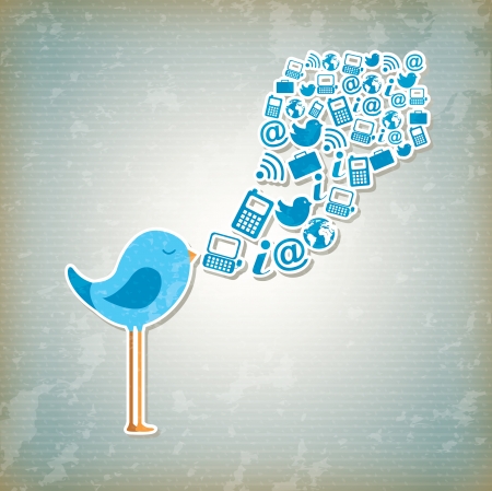 Communications icons over vintage background vector illustrationのイラスト素材