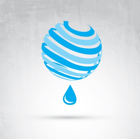 Drop and circle over vintage background vector illustrationのイラスト素材