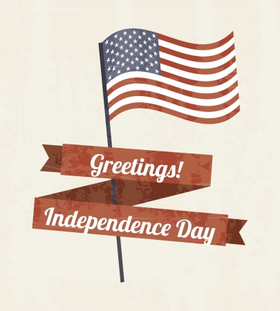 independence day illustration over beige background. vectorのイラスト素材