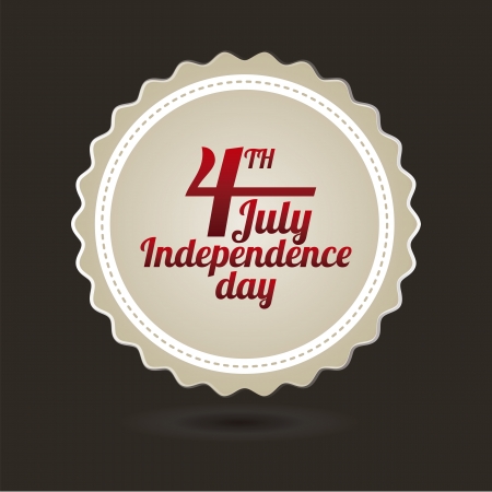 independence day label over gray background. vectorのイラスト素材