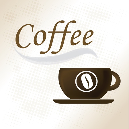 Coffee icon over vintage background vector illustrationのイラスト素材