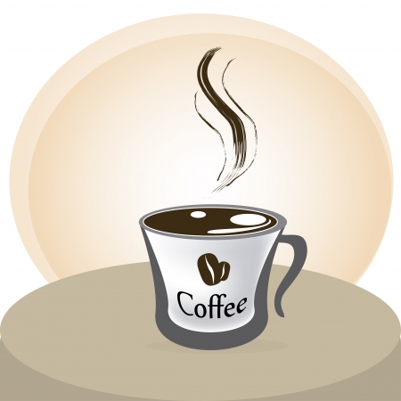 Coffee icon over white background vector illustrationのイラスト素材