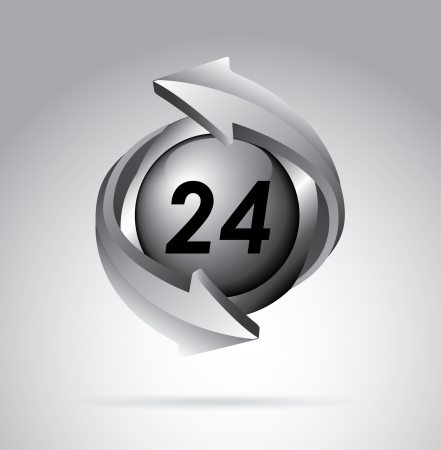 time icon over gray background illustration のイラスト素材