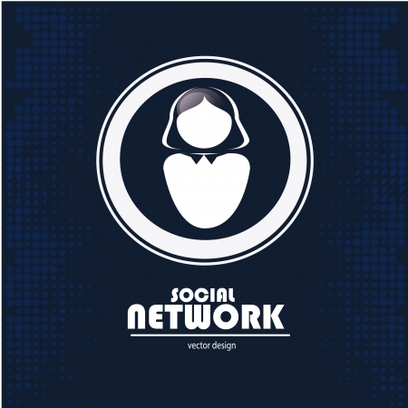 social network over dotted background vector illustration のイラスト素材