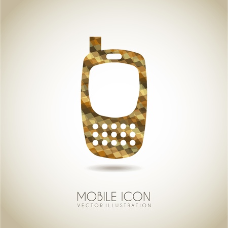 mobile icon over  white background vector illustrationのイラスト素材
