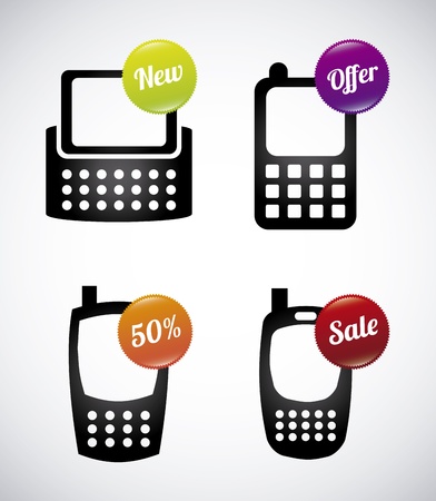 cellular sales over gray background vector illustration のイラスト素材