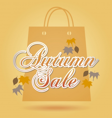 autumn sale over brown background vector illustration のイラスト素材