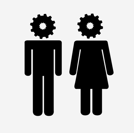 Industrial mind over white background vector illustrationのイラスト素材