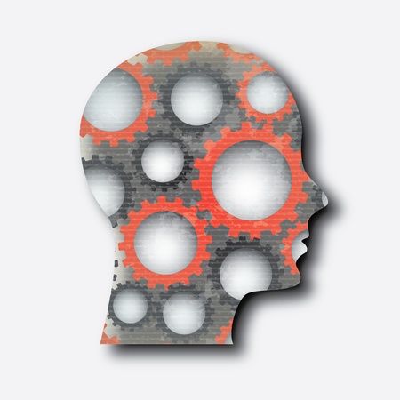 human gears over gray background vector illustrationのイラスト素材