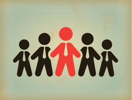 Labour leader over vintage background のイラスト素材