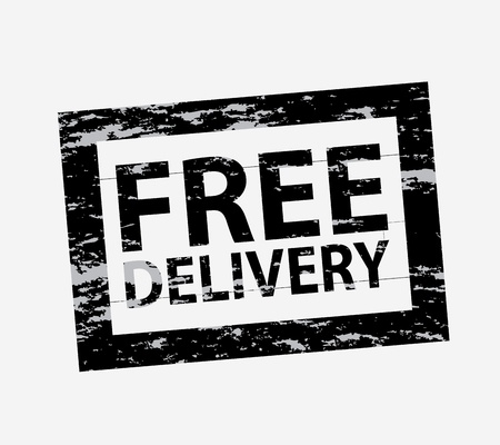 free delivery seal over white background vector illustration のイラスト素材