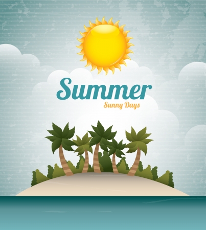 summer sunny day over sky background のイラスト素材