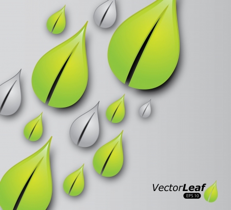 leaves design over gray background vector illustration のイラスト素材