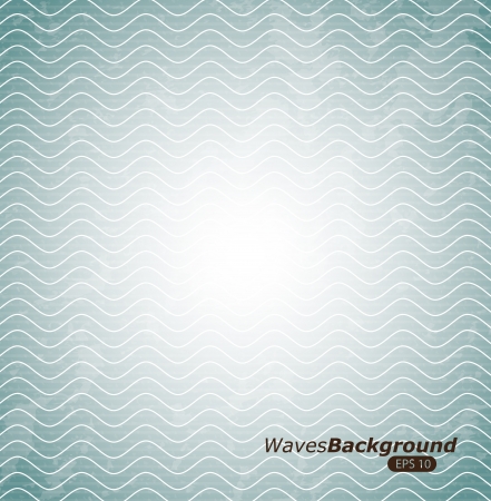 waves design  over blue  background のイラスト素材