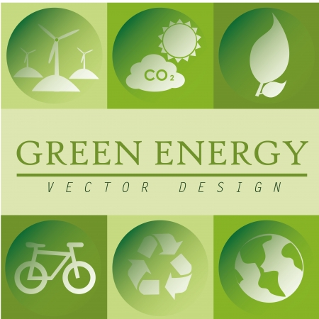 energy design  over green background vector illustration のイラスト素材