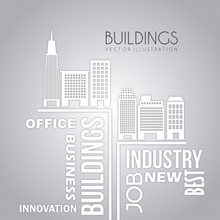 buildings design over gray background vector illustration のイラスト素材