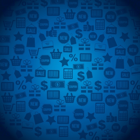 shopping icons over blue  background vector illustration のイラスト素材