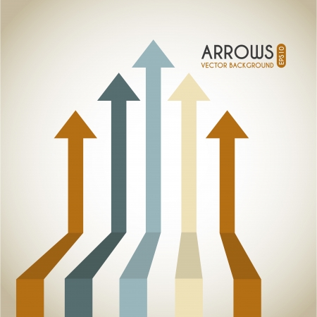 arrows infographics over white background vector illustration のイラスト素材