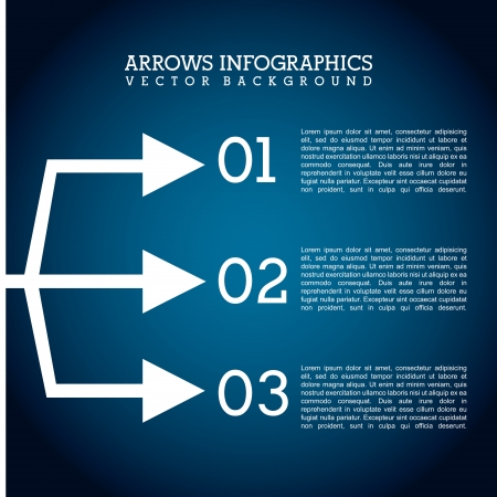 arrows infographics over blue  background vector illustration のイラスト素材