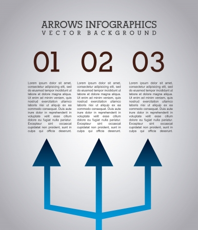 arrows infographics over gray background vector illustration のイラスト素材