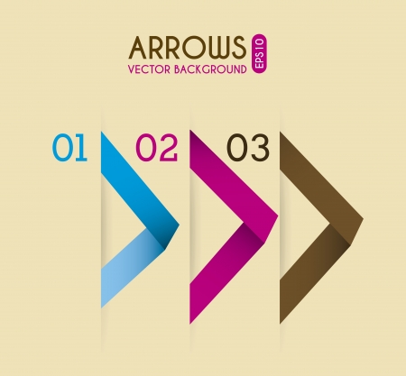 arrows infographics over cream background vector illustration のイラスト素材