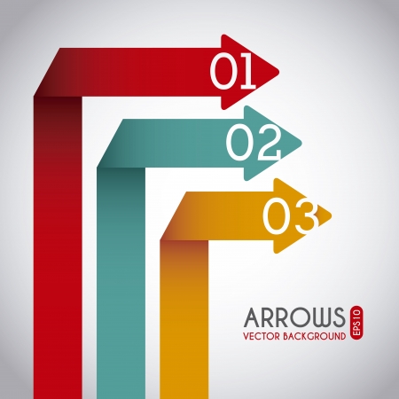 arrows infographics over gray  background vector illustration のイラスト素材
