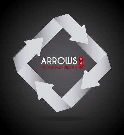 arrows infographics over black background vector illustration のイラスト素材