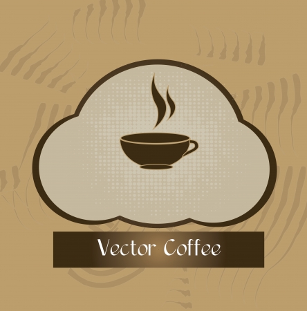 Coffee icon over brown background vector illustration のイラスト素材