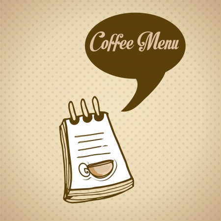 Coffee menu with coffee cup over brown background vector illustrationのイラスト素材
