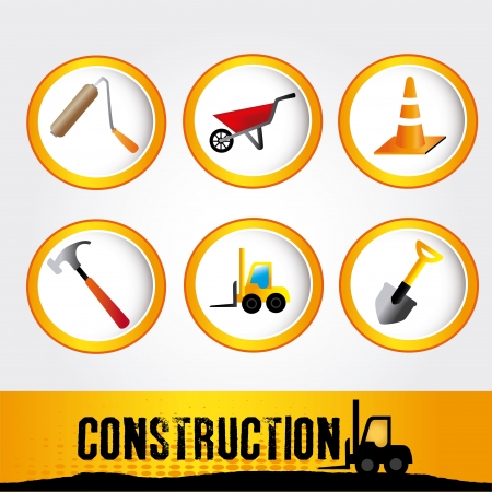 construction icon over gray background vector illustration のイラスト素材