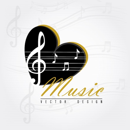 love music over gray background vector illustration のイラスト素材