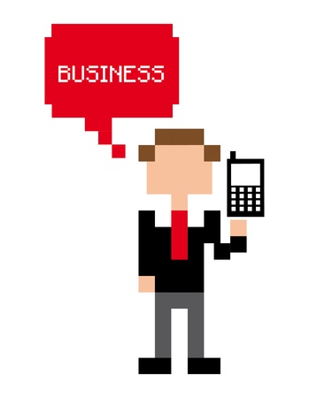business pixel design over white background のイラスト素材