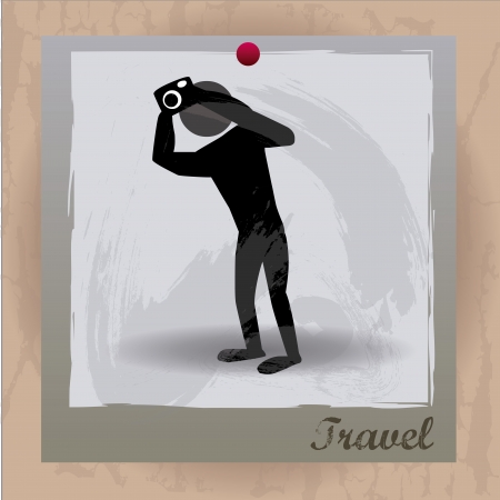 design photographer over vintage background vector illustration のイラスト素材