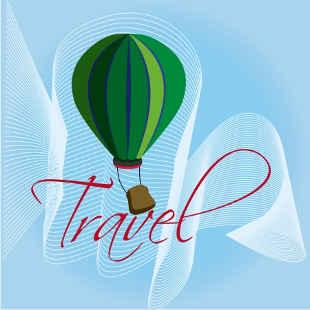travel ballon  over blue  background vector illustration のイラスト素材