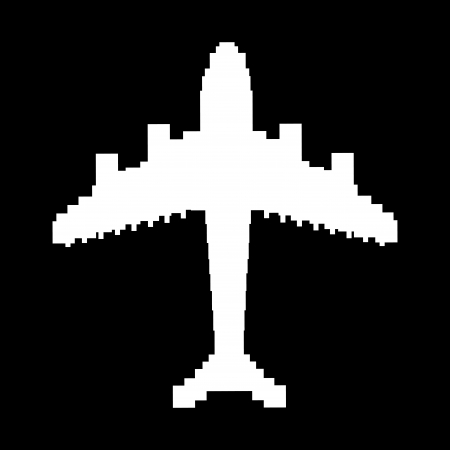plane silhouette over black background のイラスト素材