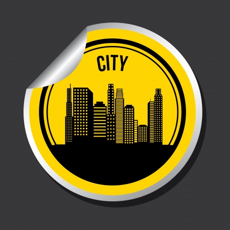 city design over black background vector illustration のイラスト素材