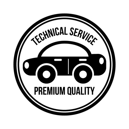 technical service seal over white background vector illustration のイラスト素材