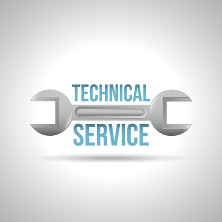 technical service over gray background  のイラスト素材