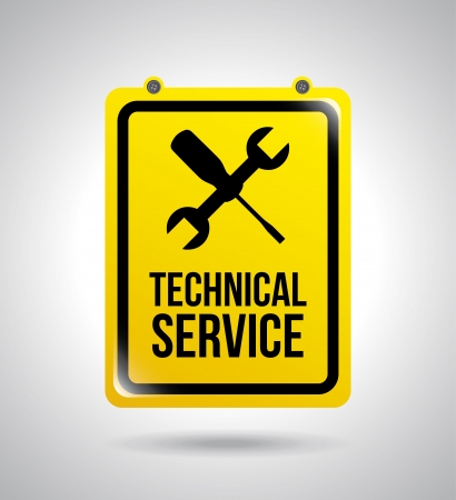 technical service  over gray background vector illustration のイラスト素材